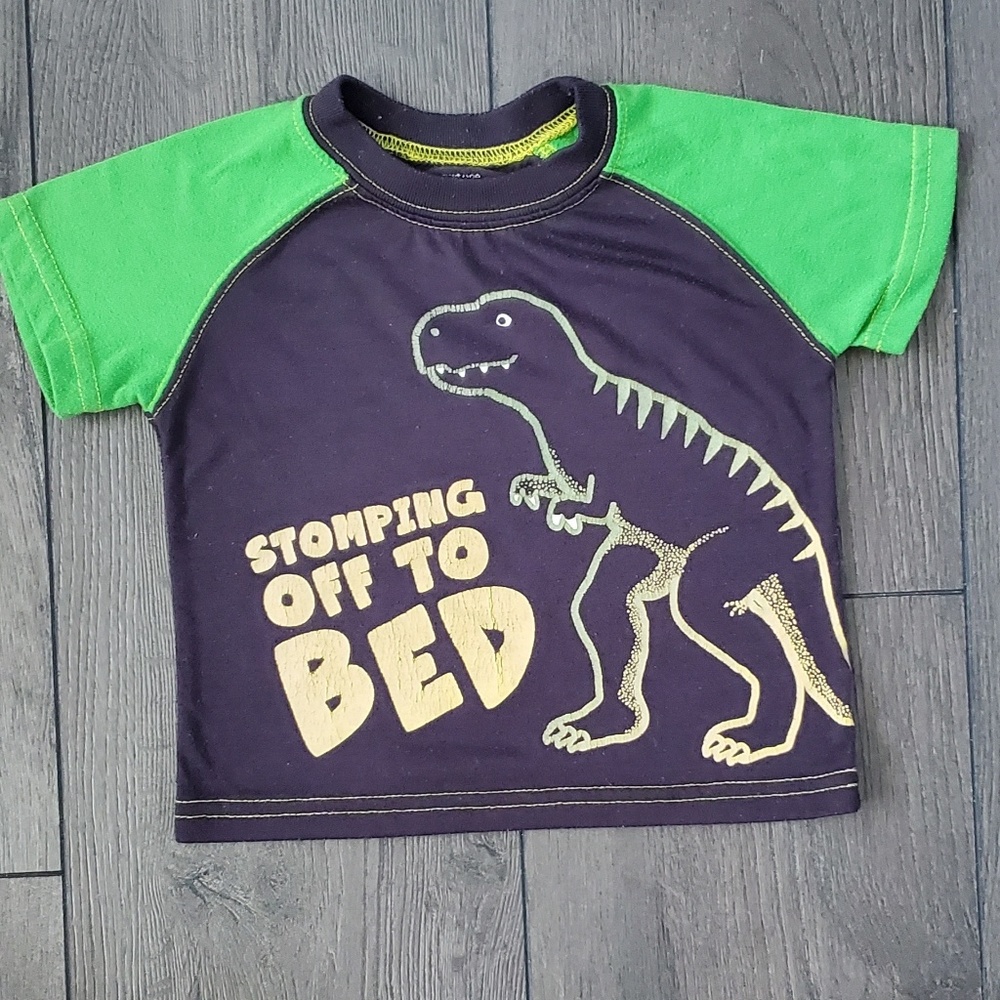 18M Dinosaur Stomping To Bed Tee
